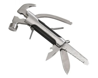 Personalized Tool Set Stainless Steel Hammer with multi tools 5.25" with pouch