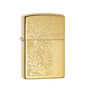 Accendino Zippo personalizzato inciso in ottone con motivo Paisley, Zippo inciso gratuitamente