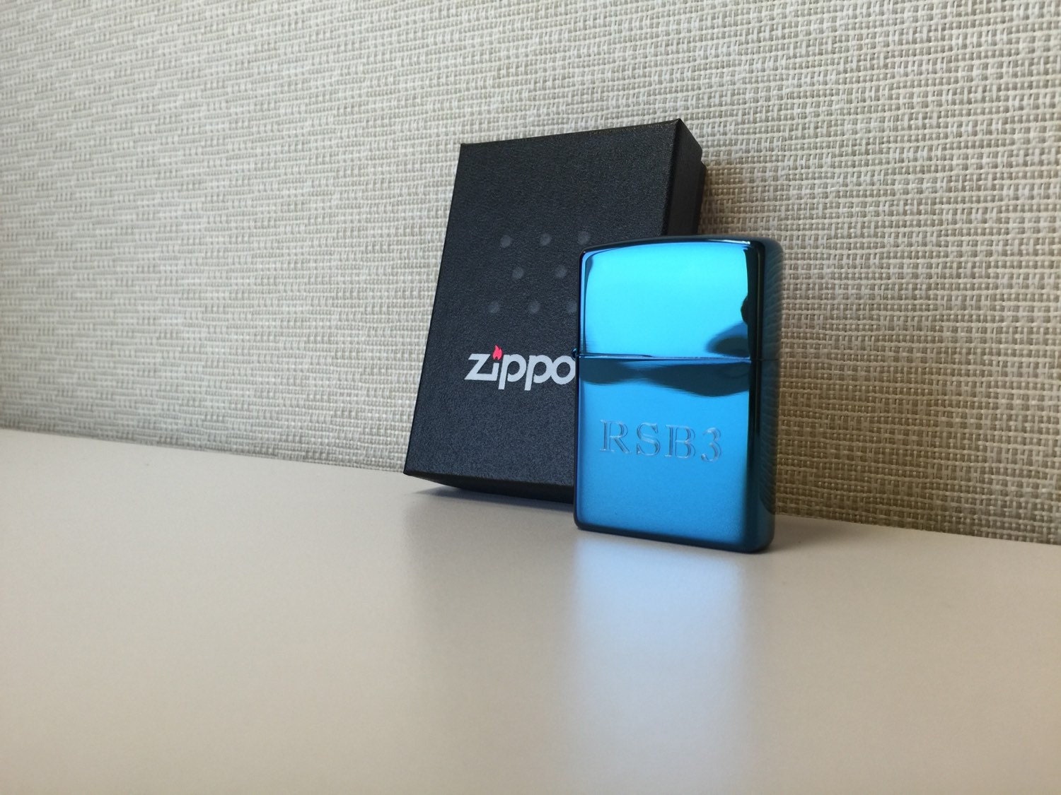 Genuine Zippo Sapphire Blue windproof Lighter CASE ONLY No Insert/Box