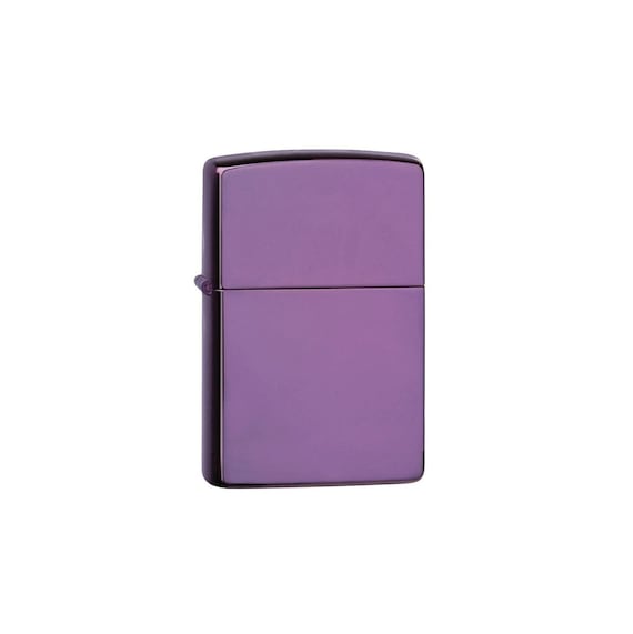 Personalized High Polish Purple Zippo Lighter, Free Engraving