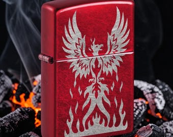 Personalized Phoenix Rising Design Zippo Lighter: Engraved Windproof Gift