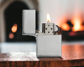 Chrome brossé 1935 réplique originale Zippo briquet coupe-vent personnaliser cadeau gratuit fête d'anniversaire mariage meilleur homme