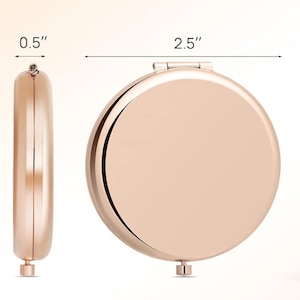 Custom round compact mirror rose gold color engraved free for weddings bridal party gift cute gift for mom sister image 8