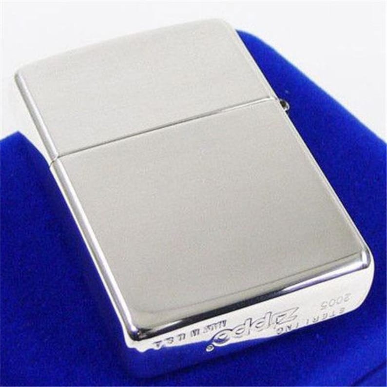 Custom Engraved Sterling Silver Zippo Lighter High Polish #15 Engraved Free Birthday Party Wedding Best Man Father's Day Valentine's Day 