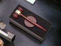 Custom Engraved Wood Gavel & 4" Round Block, Walnut Finish 10.5" Length - Award, graduation gifts, corporate gifts