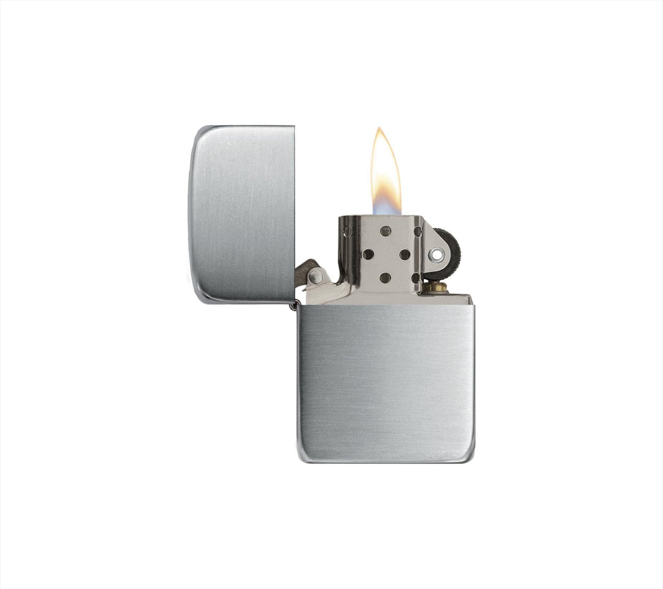 1941 Replica Sterling Silver Zippo Lighter, Satin Finish, Engraved 