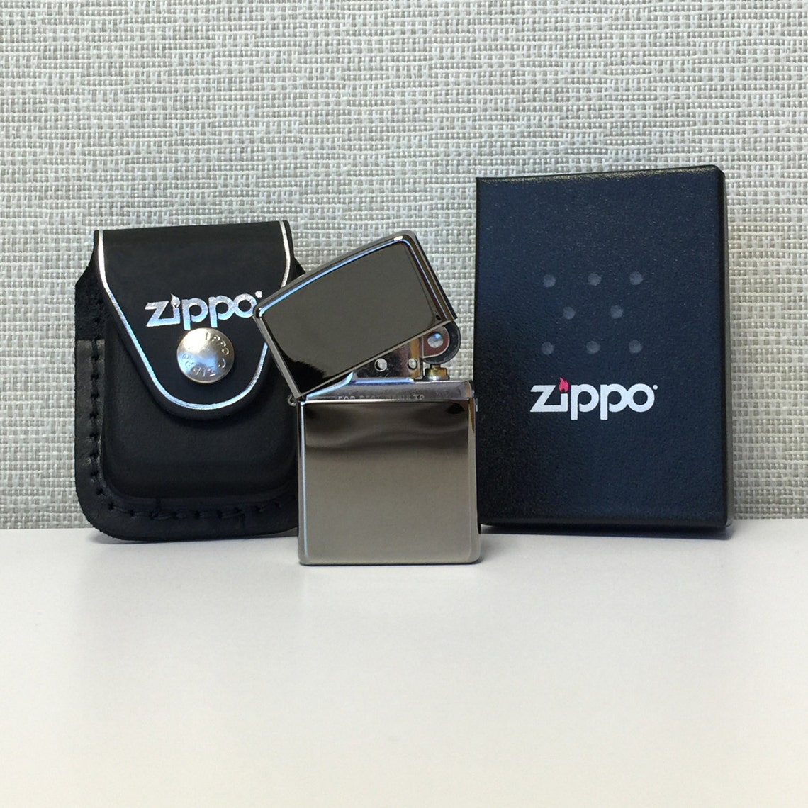Genuine Zippo High Polish Black Ice Lighter & Genuine Zippo Etsy