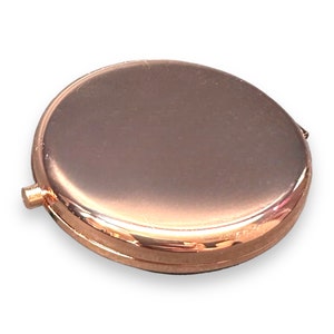 Custom round compact mirror rose gold color engraved free for weddings bridal party gift cute gift for mom sister image 5