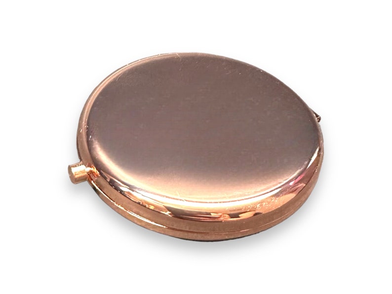 Custom round compact mirror rose gold color engraved free for weddings bridal party gift cute gift for mom sister image 5