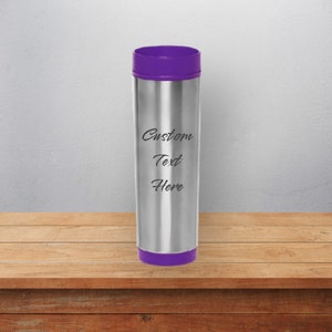 Personalize Coffee Mug - Stainless Steel Coffee Cup - Travel Mug - Engraved Travel Mug - Silver Tea Mug for Travel - Personalized Gifts