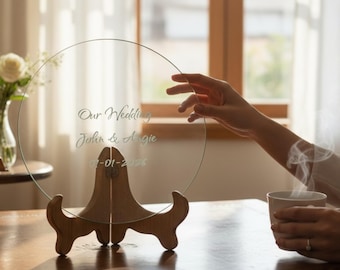 Custom Clear Glass Plate 11.5" Engraved Free recognition awards keepsake