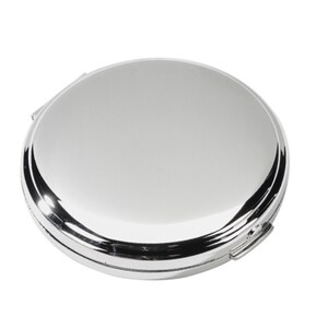 Custom compact Mirror Boston Round Nickel Plated engraved free for weddings bridal party gift cute gift for mom sister image 4