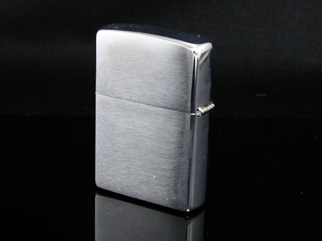 Genuine Brushed Chrome Custom Zippo Lighter Personalized Free - Etsy