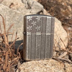 Custom Engraved American Flag Armor Antique Silver Finish Zippo Lighter Deep Carve Birthday Gift Groomsmen Fathers Day Graduation