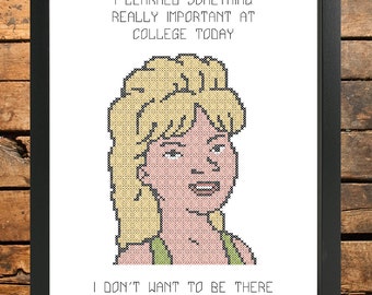 King of the Hill - Luanne College Cross Stitch Pattern