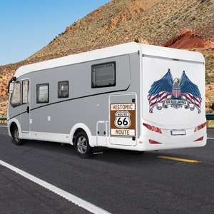 Autocollants en vinyle avec revêtement UV, autocollant Caravan Vinly, autocollant camper, autocollant grand, autocollant de camping-car. LIVRAISON GRATUITE