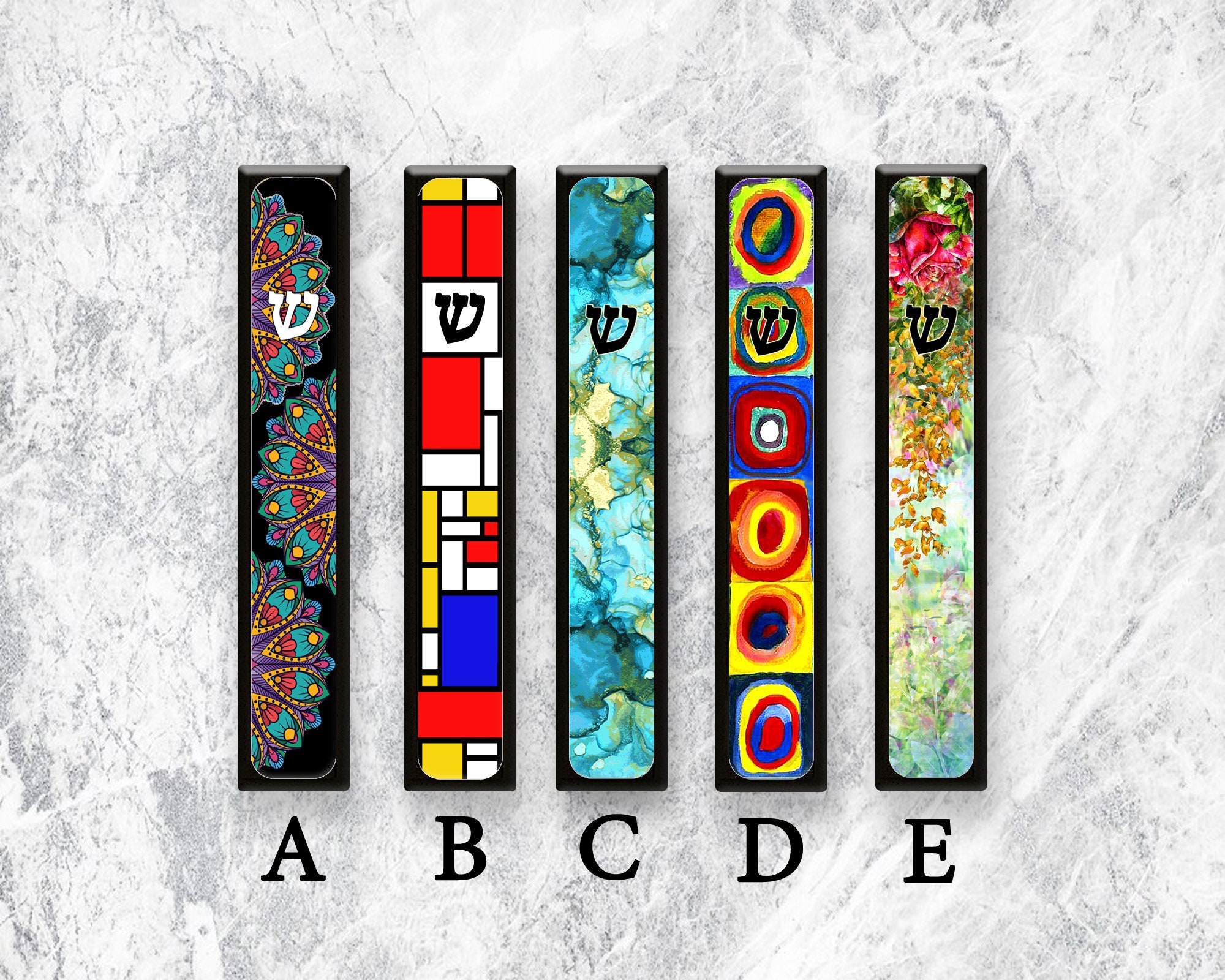 mezuzah, wood mezuzah with scroll (not kosher) modern mezuzah cases, Jewish gift, Easy to mount, self-adhesive. Free Shipping