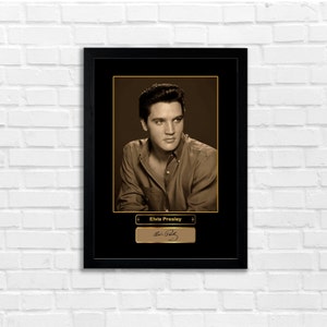 Vintage signed photos, luxury restored work of art. Sepia photo printed on aluminum in a black A4 frame ready to hang. FREE SHIPPING