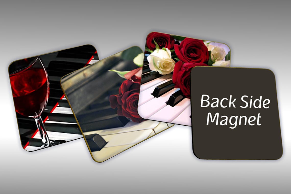 Coasters Including Wooden Stand Set, Piano Style, A Gift for