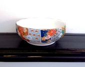 Vintage Arita Imari Fan Porcelain Bowl