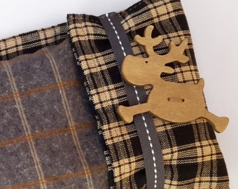 Aromatherapy Eye Pillow: Plaid Cotton, Flax Seed, Hot Cold Pack
