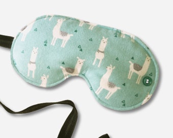 Llama Sleep Mask, blindfold, animal lover, sleep accessory, travel, meditation, naps, light blocking