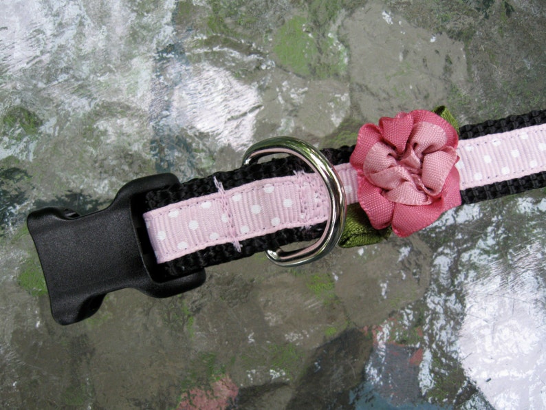 Cute Pink Dog Collar XS Dog Collar Flower Dog Collar Dog Etsy