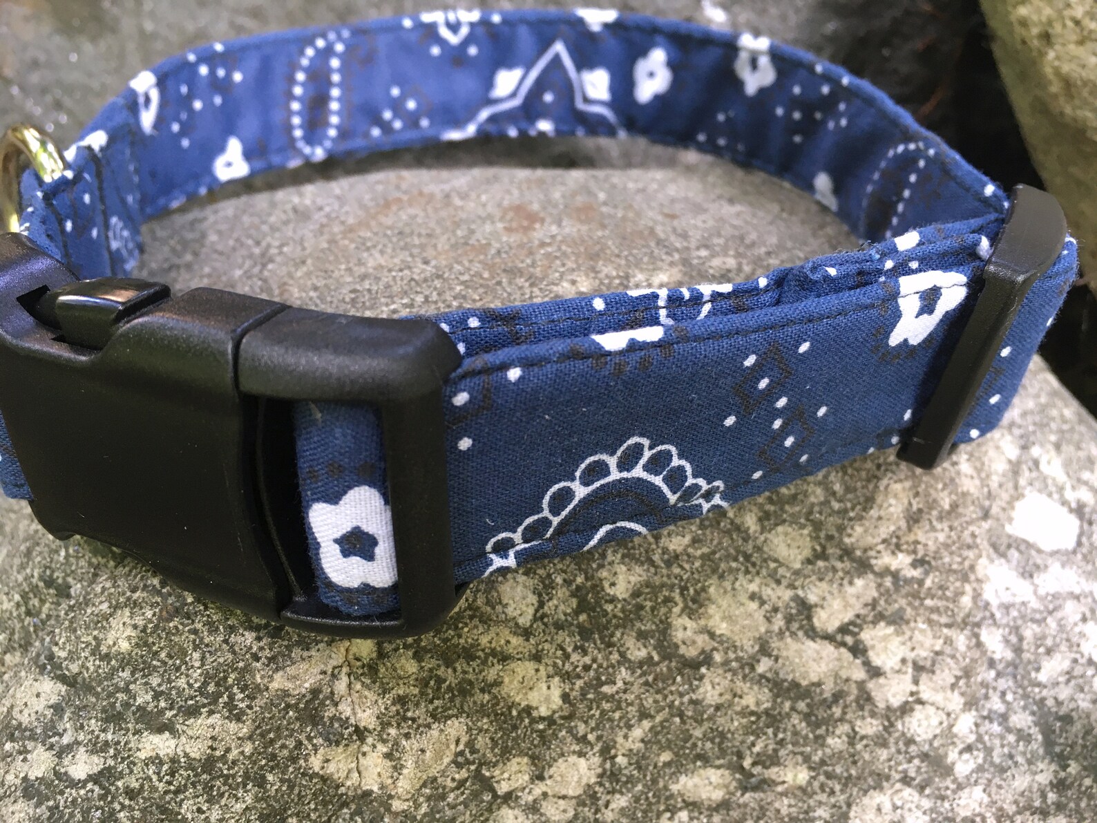 Medium Blue Bandana Dog Collar Add Charm Dog Boy Male Etsy