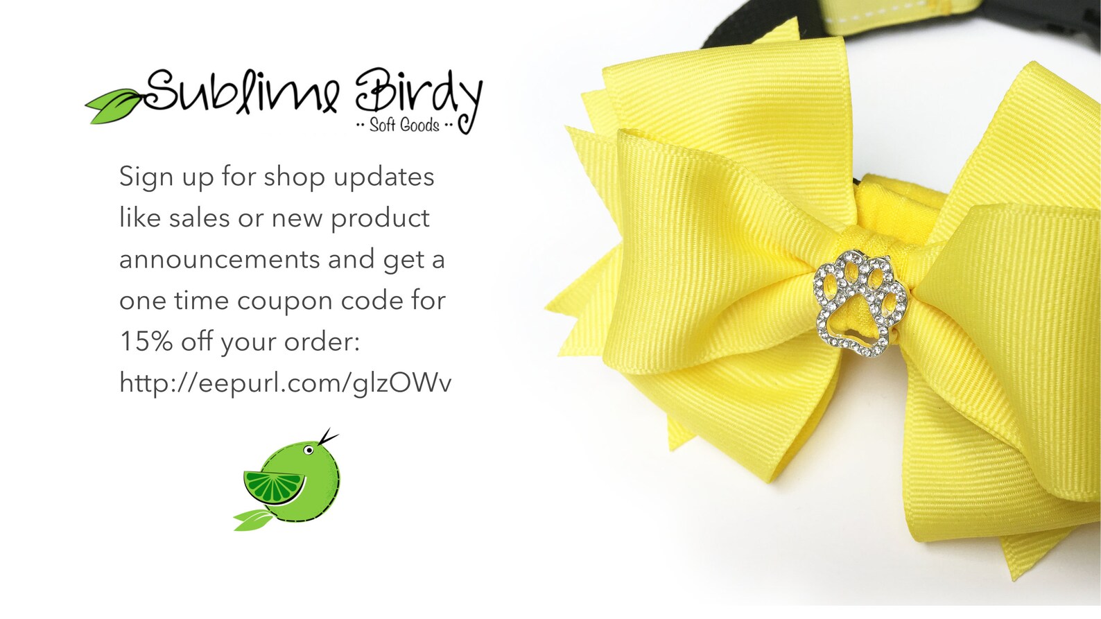 Yellow Boutique Bow Dog Collar With Rhinestone in Three Etsy