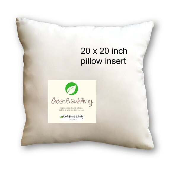 20 Inch Square Pillow Insert With Eco Fill Poly Fill Clean Etsy