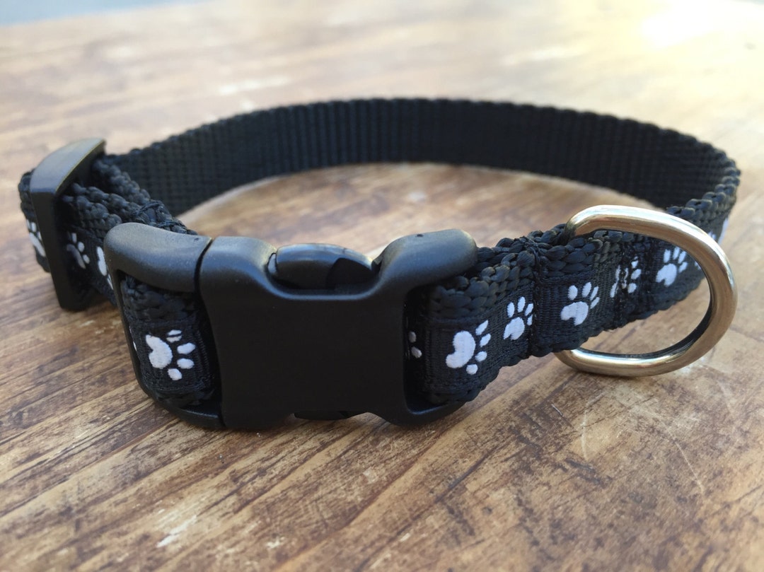 XS Dog Collar, Dog Paws, Dog Collar for Boy, Dog Collar for Girl, Cute