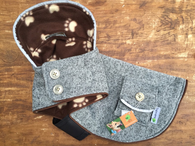 Double Fleece Dog Coat With Reflective Details You Choose Etsy