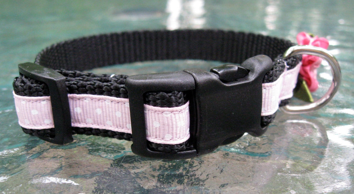 Cute Pink Dog Collar XS Dog Collar Flower Dog Collar Dog Etsy