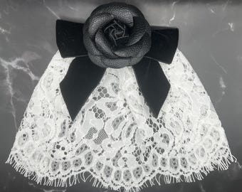 Napperon en dentelle pour cheveux, inspiration Camelia