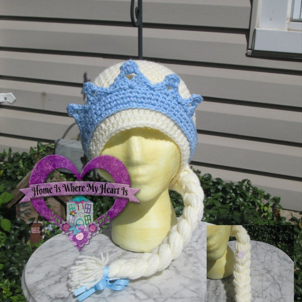 Frozen's Elsa Inspired Hat with Braid