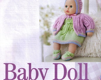 VINtAGE 1940s HELL0 BABY DoLls SeT Of 5 PaStel DOLLs CLOTHeS-GReAt GIfT 4 Girls-Size 36 Cms Tall-8 ply-Knitting Pattern Pdf Instant Download