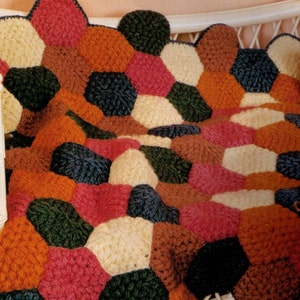 VINTAGE 1960-TALS AFGHAN BABY LAPSKRIFT LJUS VARM MATTA SPJÄLLBÄLLSPIL - BABYSHALL - 157 X 100 CM - 8 LAG - Virkat mönster PDF Direktnedladdning