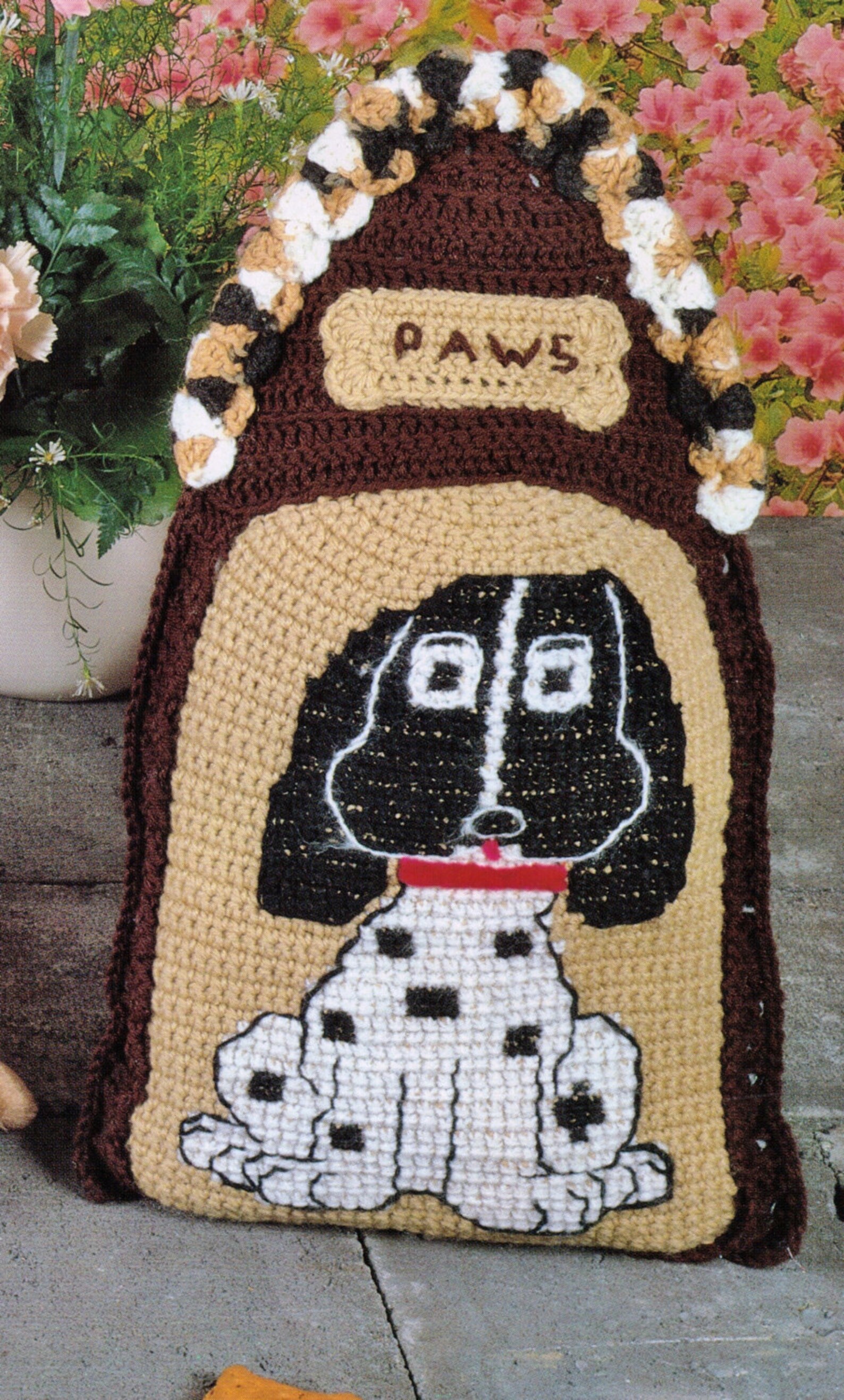 Vintage Retro Living DOG in Kennel Shaped Cushion Pillow Etsy Australia