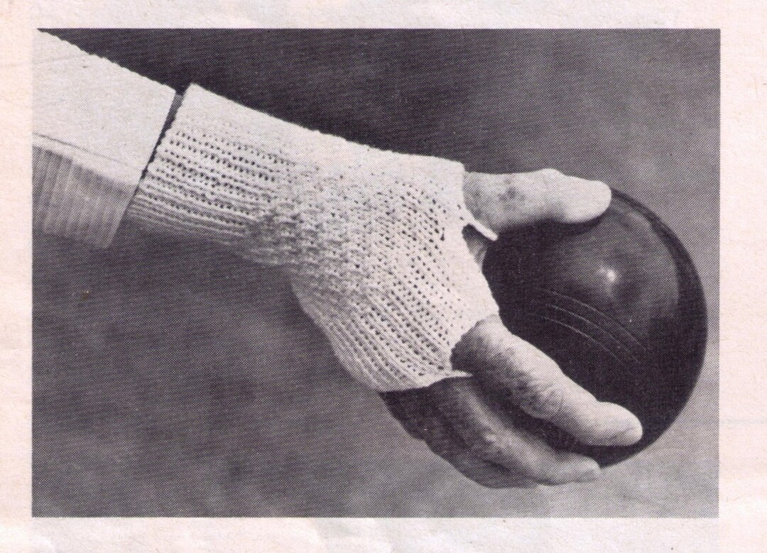 Vintage 1970'S Womens Lawn Bowling Bowls Mittens Gloves Fingerless One