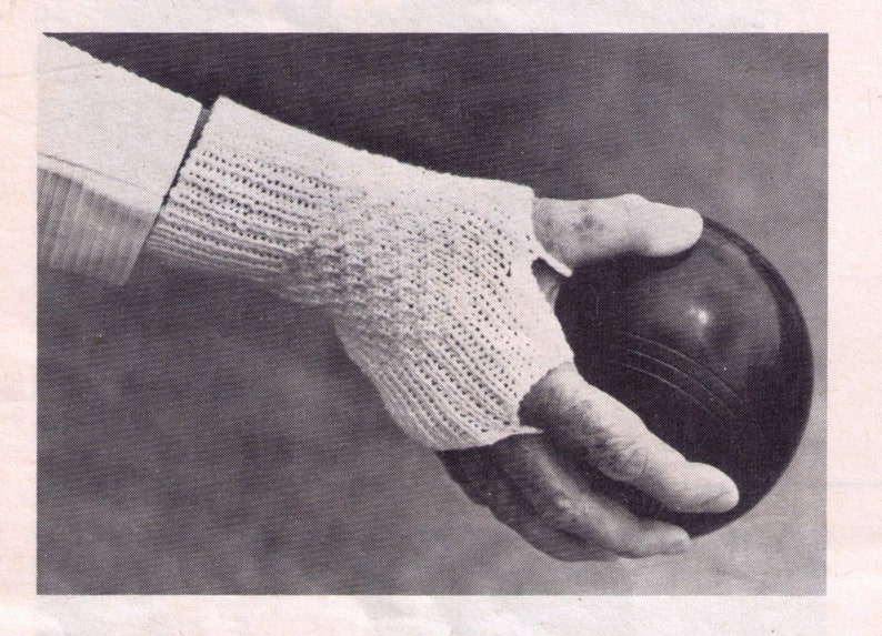 Vintage 1970'S Womens Lawn Bowling Bowls Mittens Gloves Fingerless One