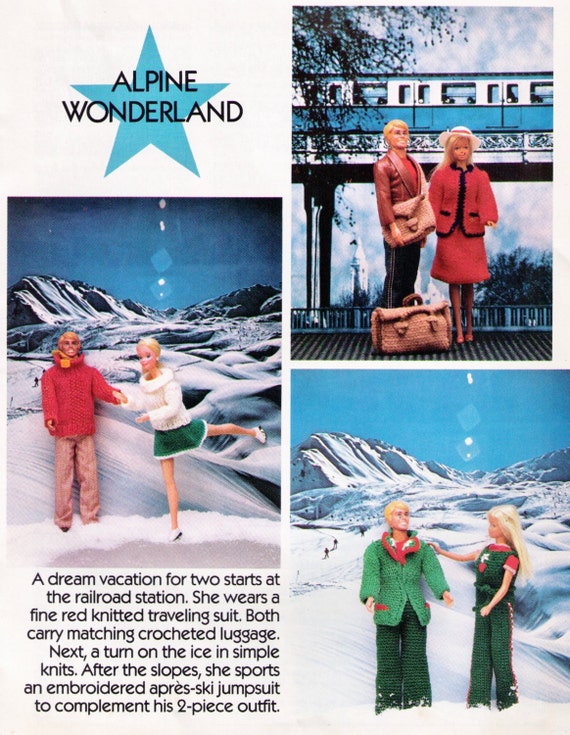 barbie snow ski set