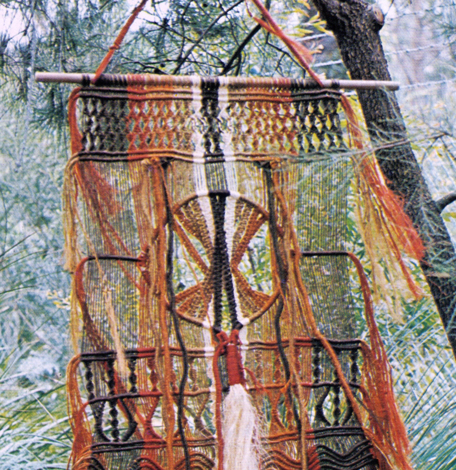 Vintage MACRAME Wall Hanging Large Dreamcatcher Style Retro Etsy