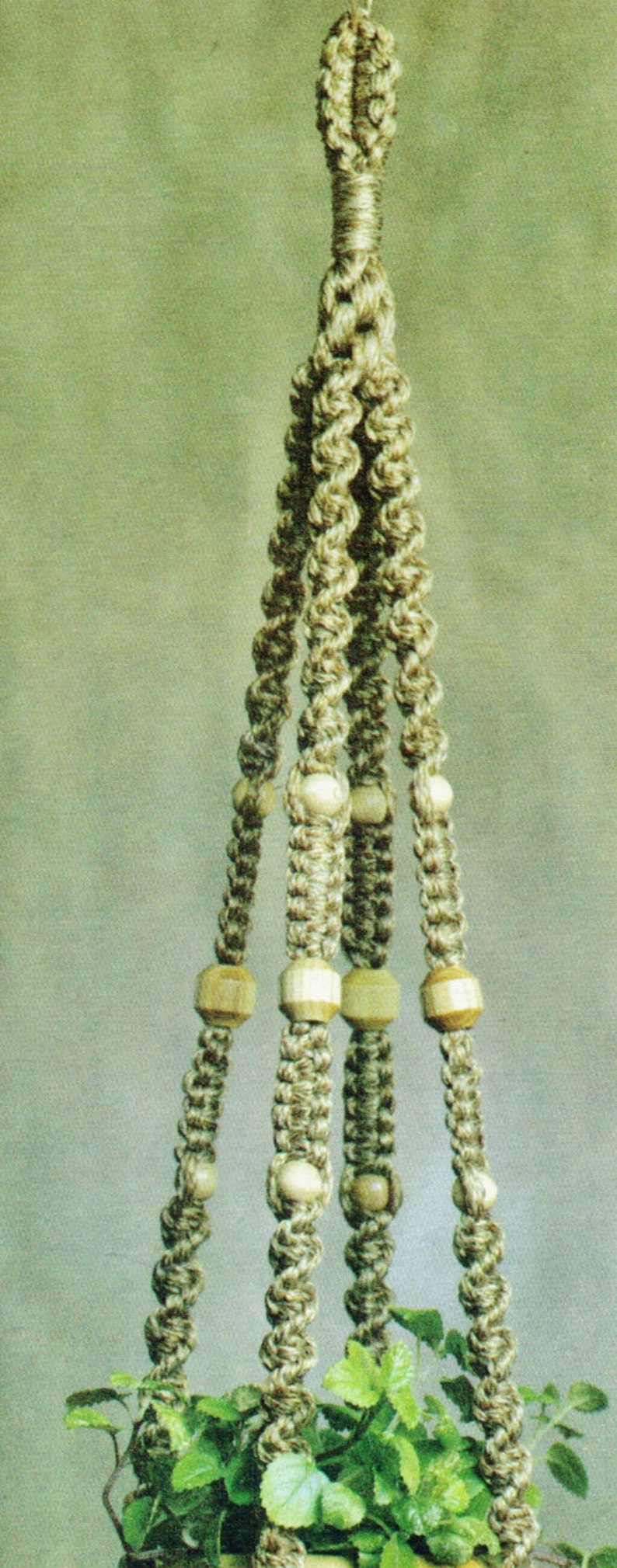 VINtAGE 1970s MaCRAME HaNGING POt PlanT HolDer or FRuIt BaSket Etsy