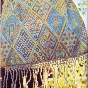 VINTAGE MACRAME RETRO LIFESTYLE ANNI &#39;70 BORSA MESSENGER A SPALLA CON FRANGE Dimensioni 18 CM FRANGIA LARGA NYLON TWINE-MACRAME Modello PdF DOWNLOAD IMMEDIATO