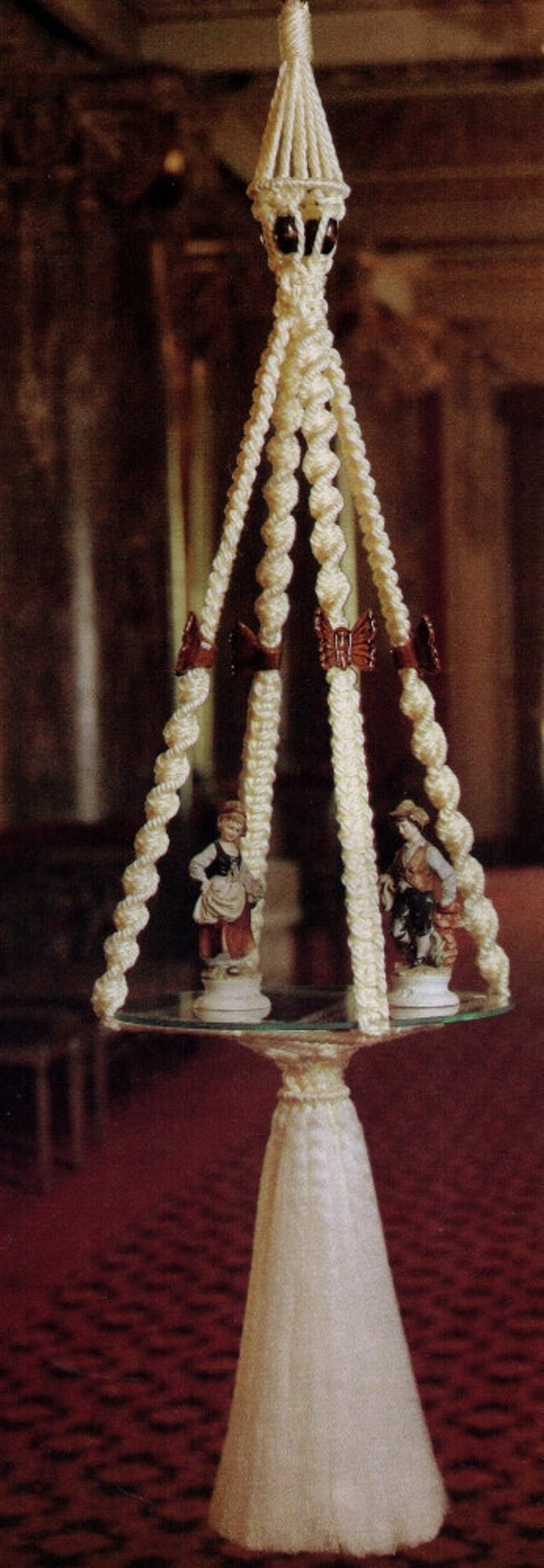 VINtAGE 1970s MaCRAME HaNGING POt PlanT HolDer or FRuIt BaSket Etsy