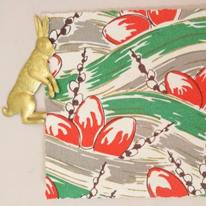 Oster Postkarten aus Vintage Geschenkpapier Rote Eier