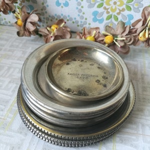Lot van 10 kleine opbergborden metaal deels verzilverd restaurant voor theezakjes, kaartgeld vintage