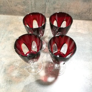 4 Luminarc Wein Gläser Vintage Retro 70er