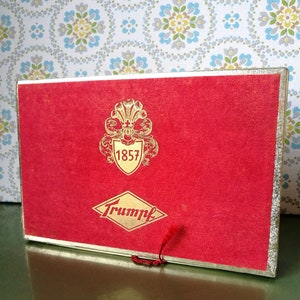 Trumpf chocolade verpakking slipcase fluweelachtig oppervlak VINTAGE jaren 50