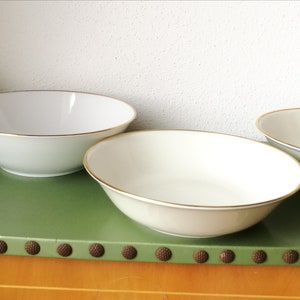 3 runde Schüsseln Porzellan mit Goldrand VINTAGE